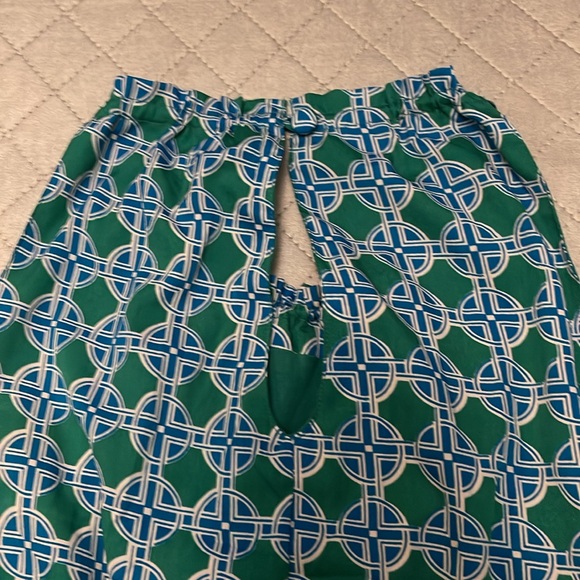 Green mosaic print halter mini dress - Picture 3 of 4